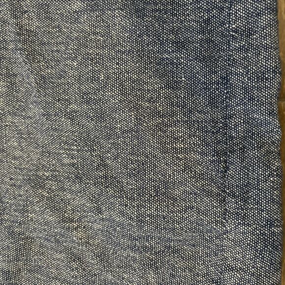 CB2 Weekndr Chambray Duvet Cover Full/Queen Navy Linen Blend 81x91 Button Ties - Picture 3 of 8